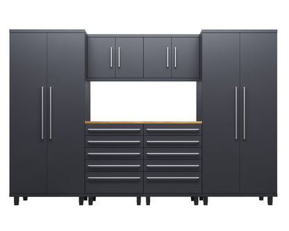 Prestige Series 7pc Cabinet Set with Tool Drawers, Wall Cabinets and 36" Lockers