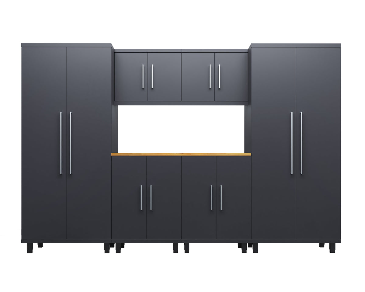 Prestige Series 7pc Cabinet Set with Base, Wall Cabinets and 36" Lockers