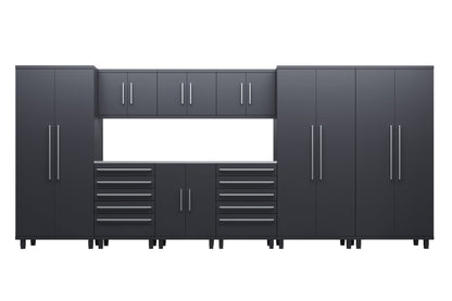 Prestige Series 10pc Cabinet Set with Base, Tool Drawers, Wall Cabinets and 36" Lockers
