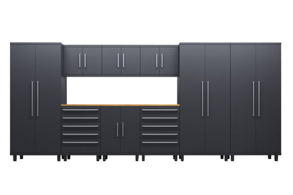 Prestige Series 10pc Cabinet Set with Base, Tool Drawers, Wall Cabinets and 36" Lockers