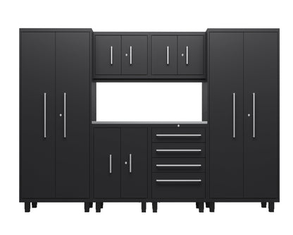Core Plus Series 7pc Cabinet Set with Base, Tool Drawers, Wall Cabinets and 30" Lockers