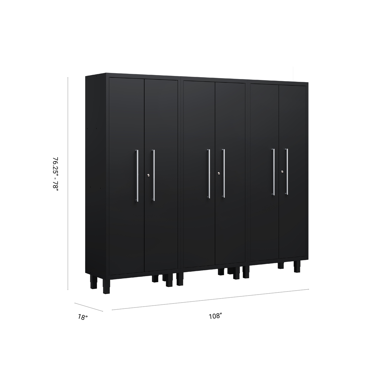 Core Plus Series 3pc Cabinet set with 36" Lockers