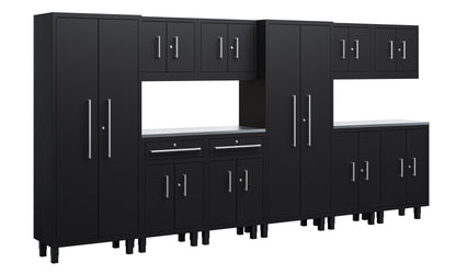 Core Plus Series 12pc Cabinet Set with Base, Split Cabinets, Wall Cabinets and 30" Lockers