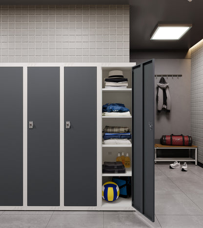 KDS Metal Storage Cabinet with 4 Adjustable Shelves and Cylinder Lock