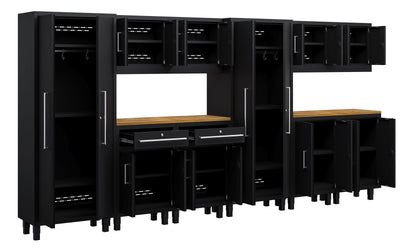 Core Plus Series 12pc Cabinet Set with Base, Split Cabinets, Wall Cabinets and 30" Lockers