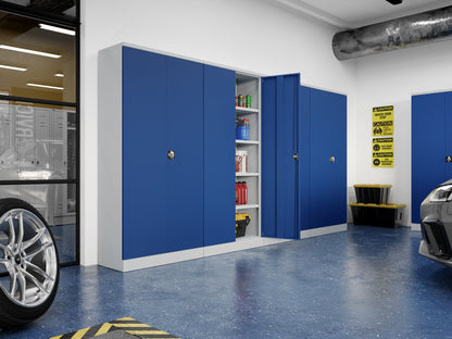 BDM Metal Storage Cabinet with Square Handle Lock and 4 Height Adjustable Shelves