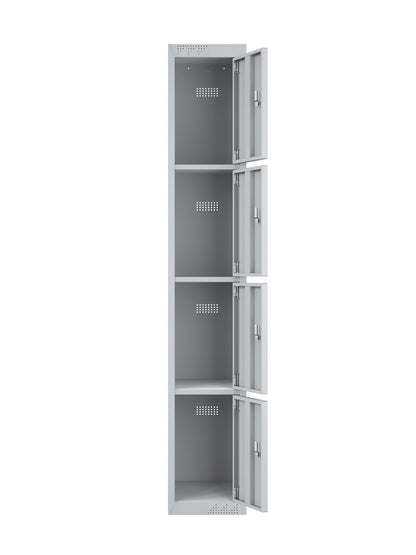 KDK Single Unit Locker 4-Tier Flat Pack - Add on Unit