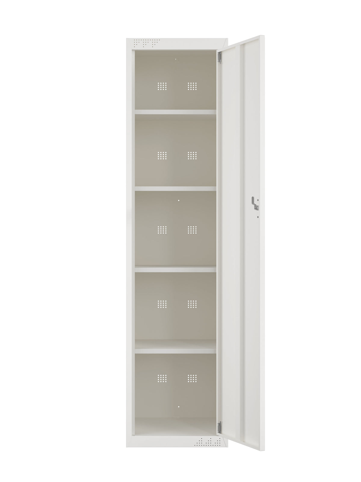 KDS Metal Storage Cabinet with 4 Adjustable Shelves and Cylinder Lock