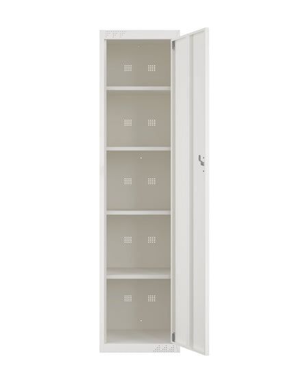 KDS Metal Storage Cabinet with 4 Adjustable Shelves and Cylinder Lock