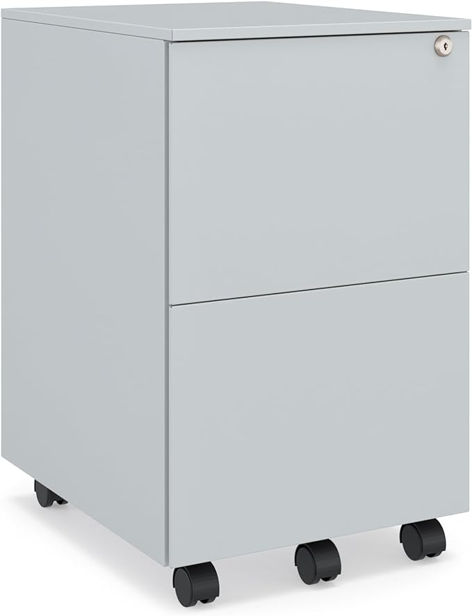 2-Drawer Metal Pedestal With Lock - JMKG