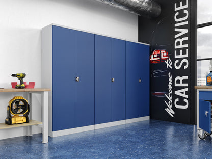 BDM Metal Storage Cabinet with Square Handle Lock and 4 Height Adjustable Shelves