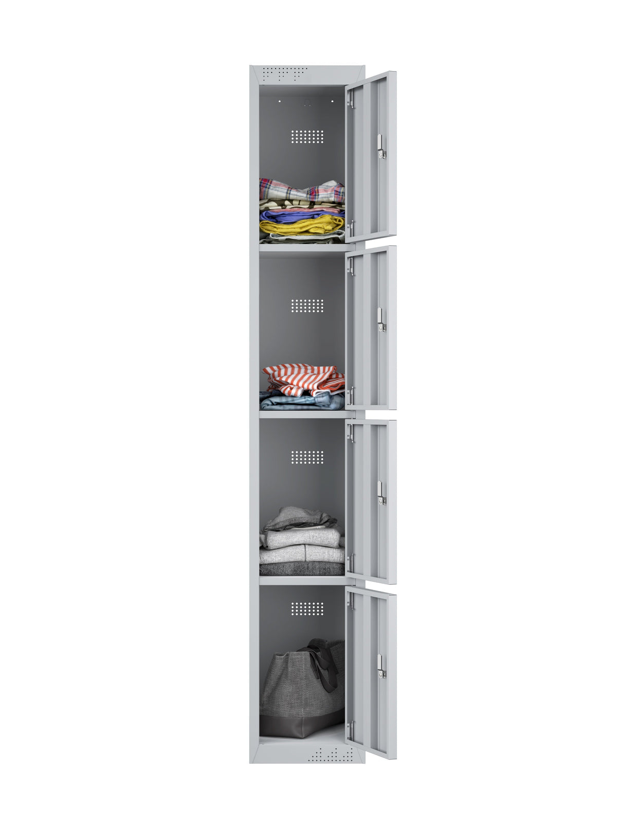 KDK Single Unit Locker 4-Tier Flat Pack - Add on Unit