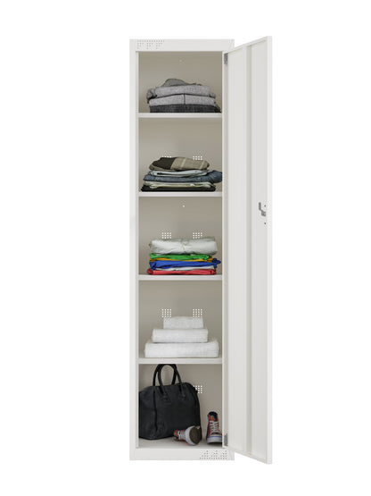 KDS Metal Storage Cabinet with 4 Adjustable Shelves and Cylinder Lock