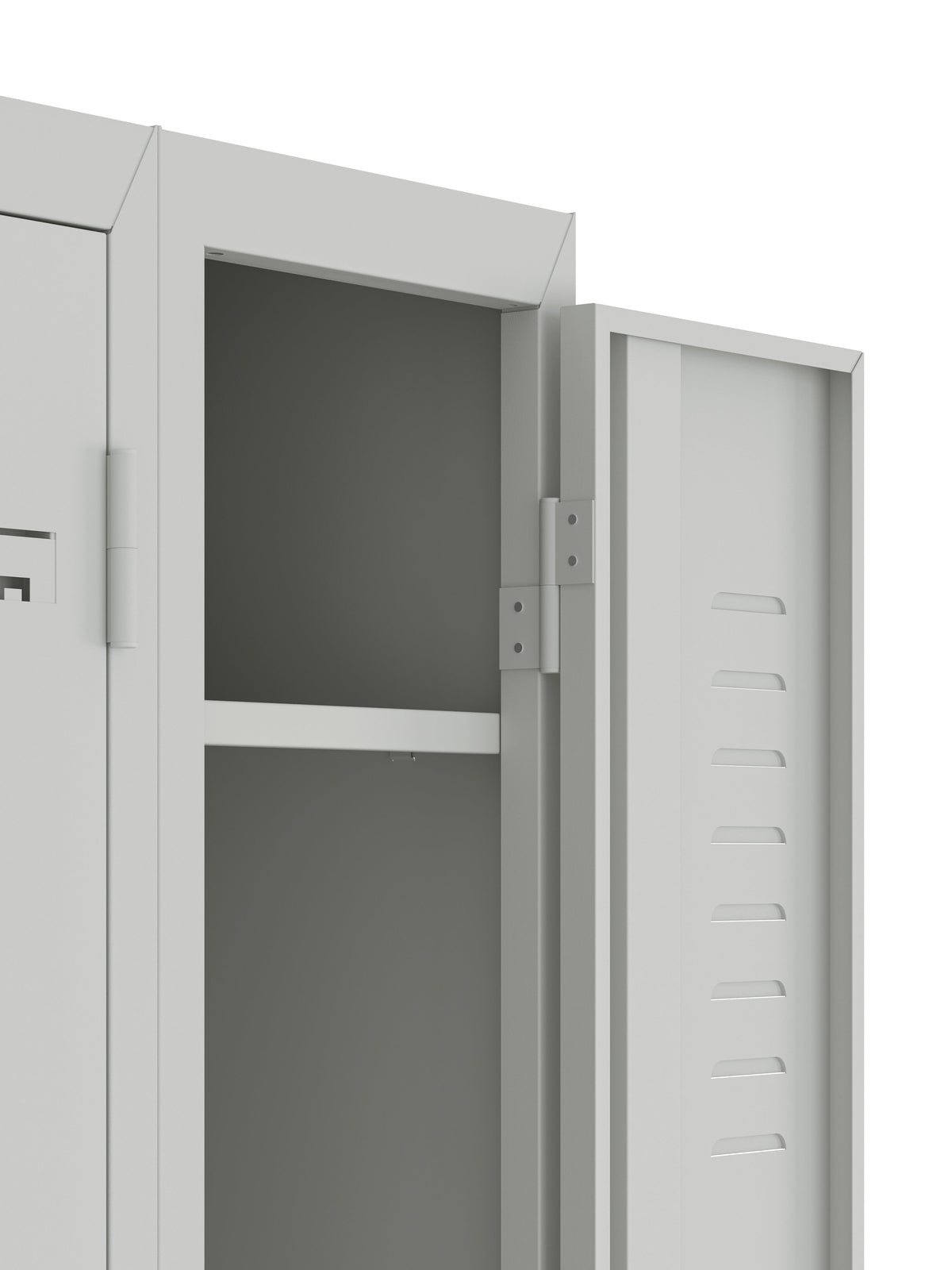 BDS Double Unit Locker 1- Tier Flat Pack - Main (1) and Add-on (1) Unit - Light Gray