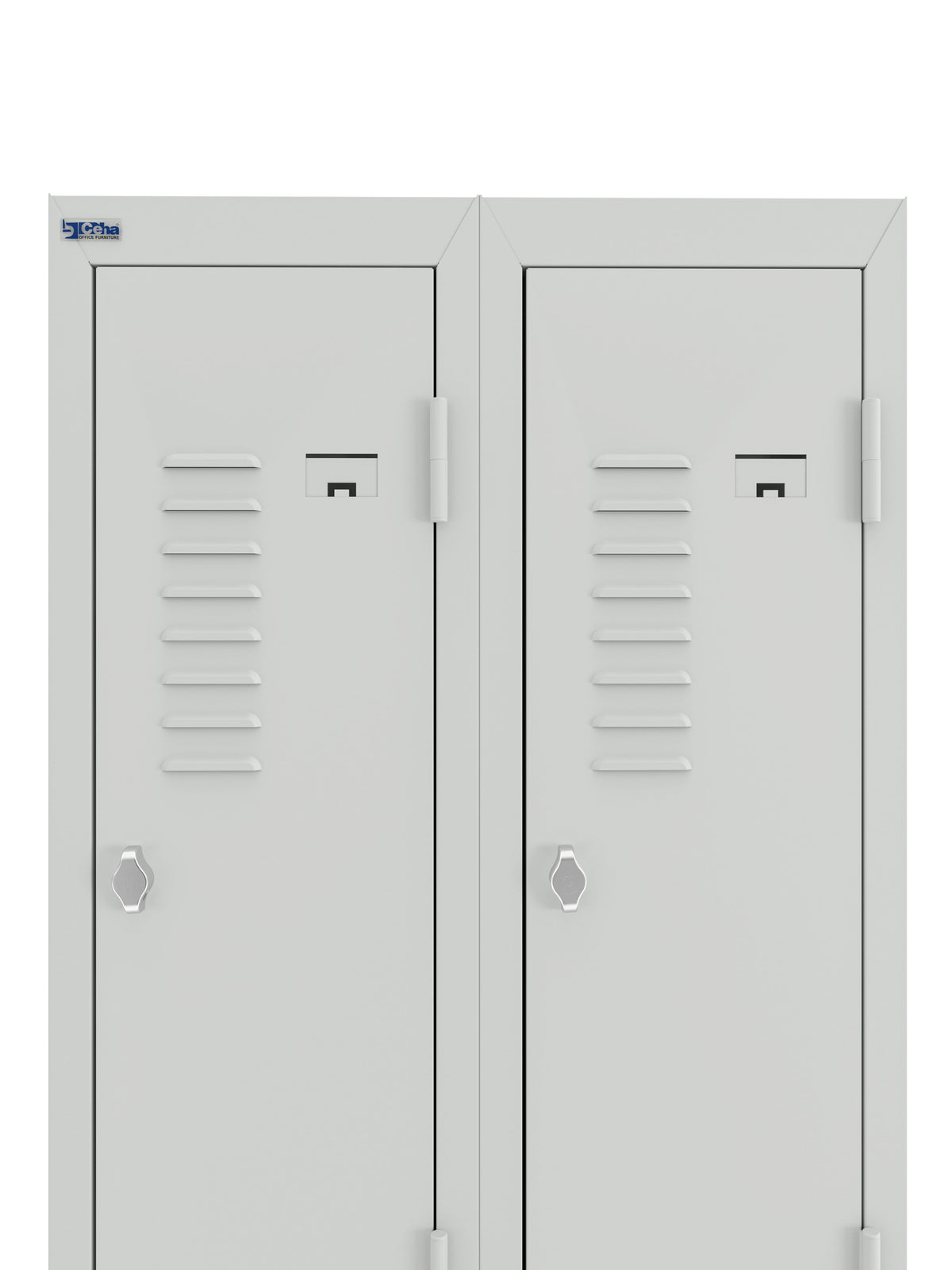 BDS Double Unit Locker 2 - Tier Flat Pack - Main (1) and Add-on (1) Unit - Light Gray