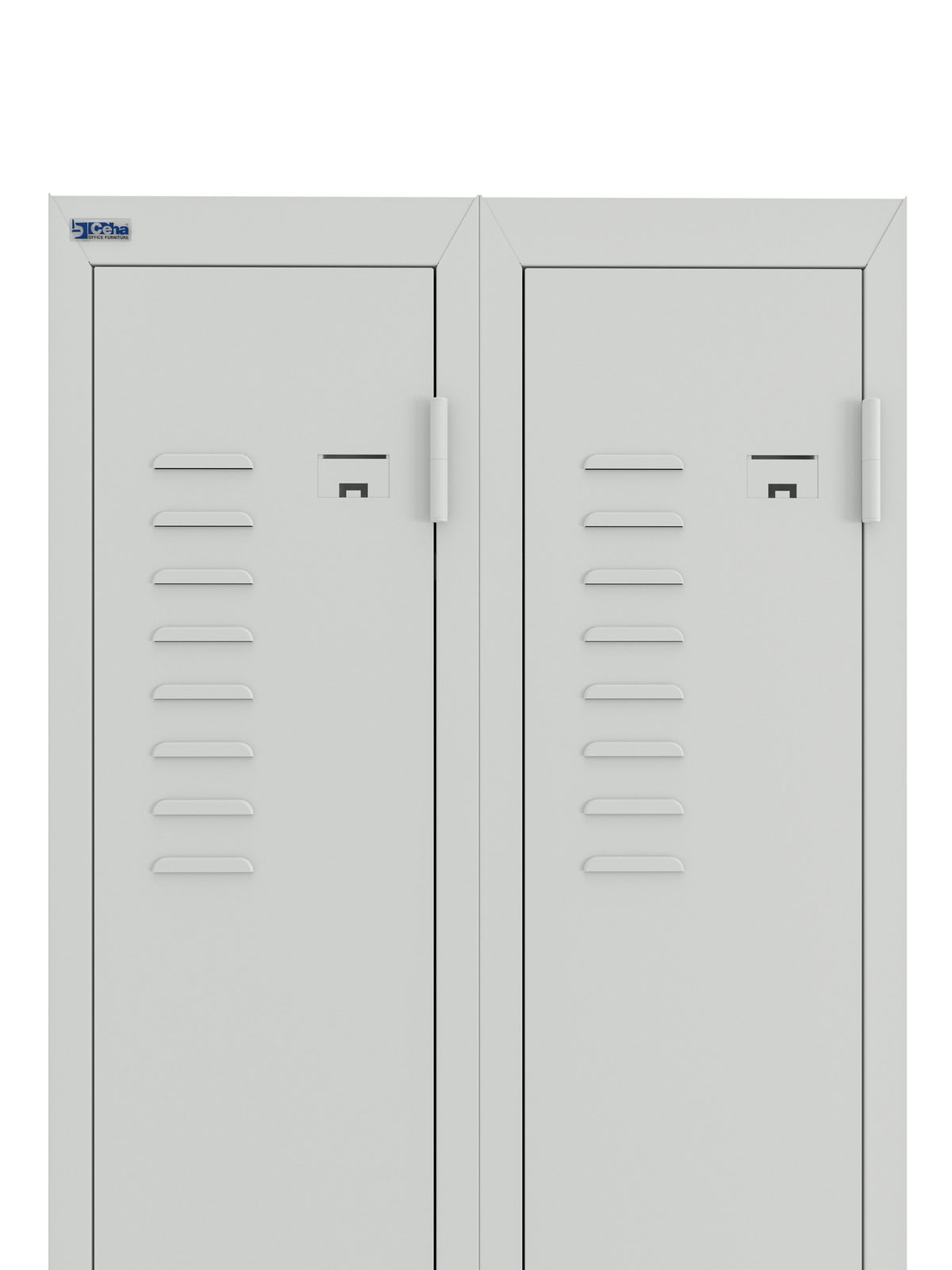 BDS Double Unit Locker 1- Tier Flat Pack - Main (1) and Add-on (1) Unit - Light Gray
