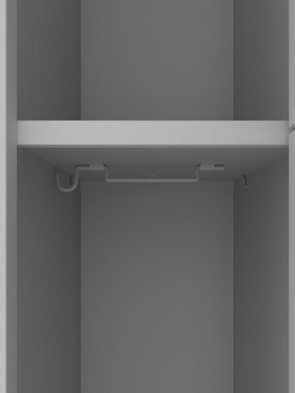 BDS Double Unit Locker 2 - Tier Flat Pack - Main (1) and Add-on (1) Unit - Light Gray