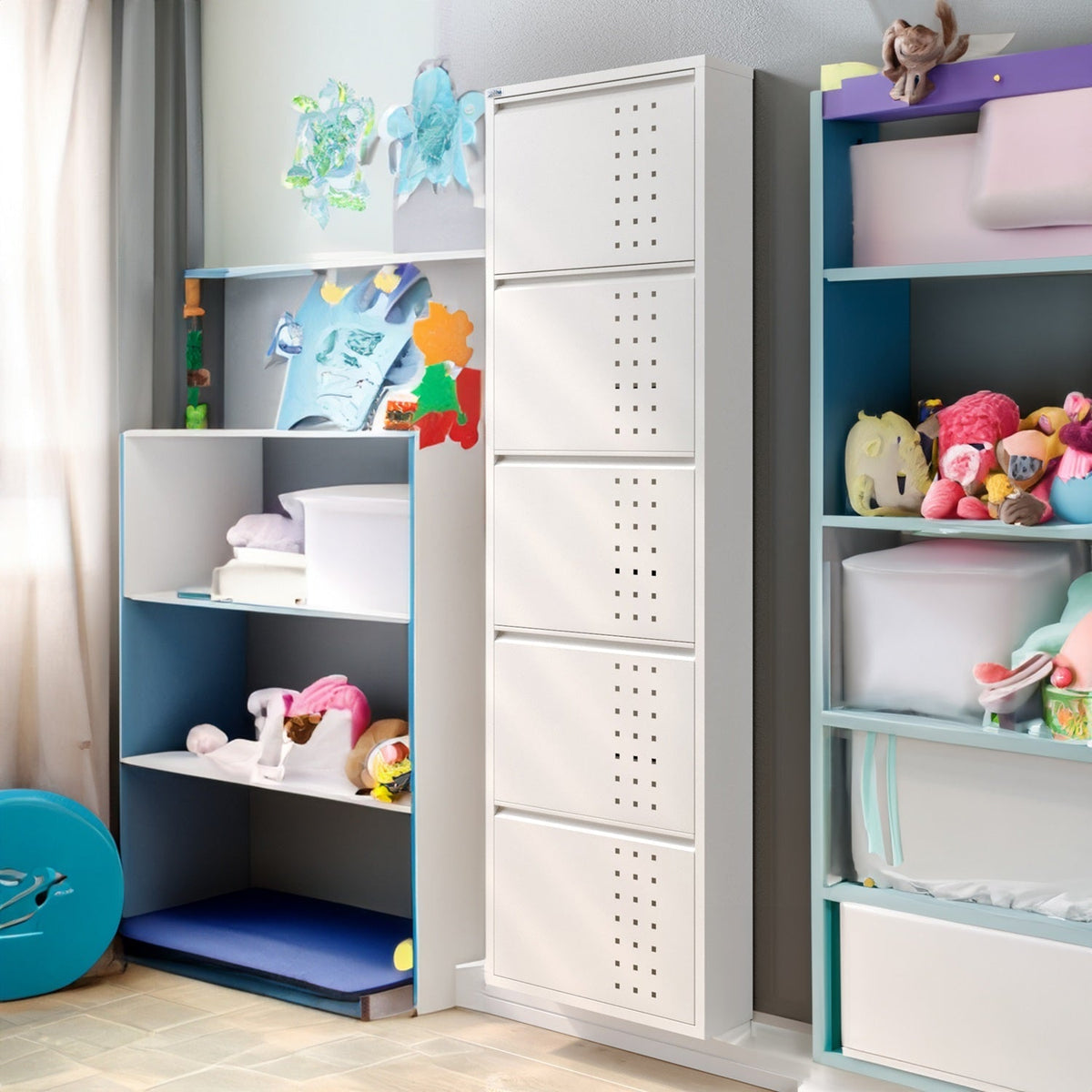 5 Door Metal Shoe Cabinet With Front Ventilation - AYK