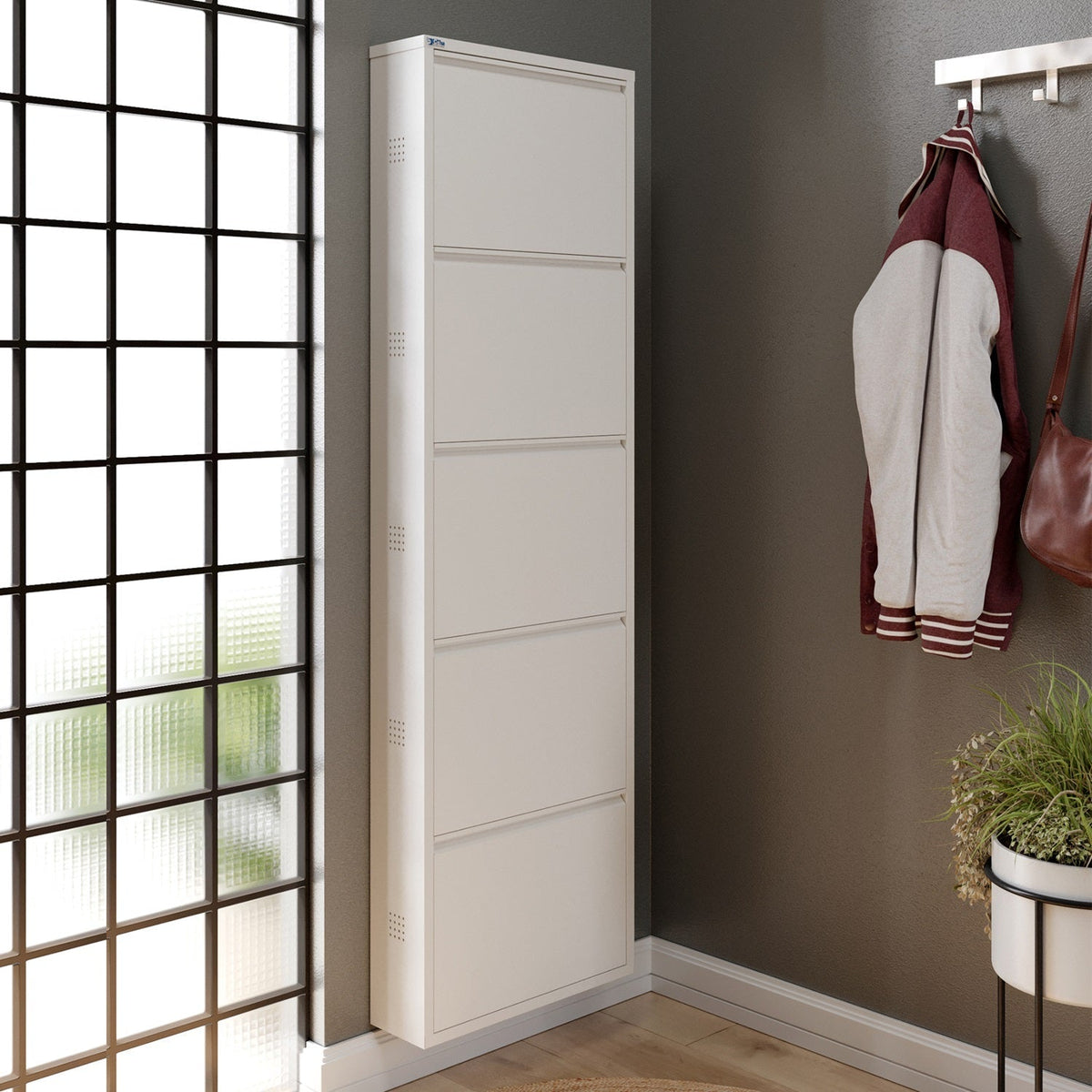 5 Door Metal Shoe Cabinet With Side Ventilation - AYK
