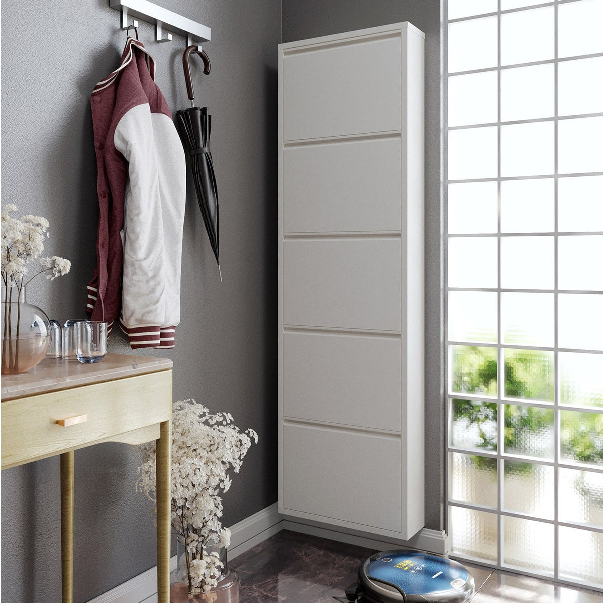 5 Door Metal Shoe Cabinet - AYK