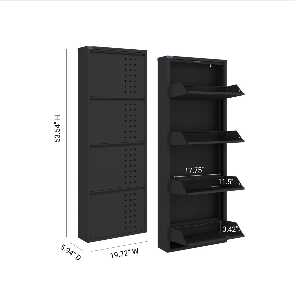 4 Door Metal Shoe Cabinet With Front Ventilation - AYK