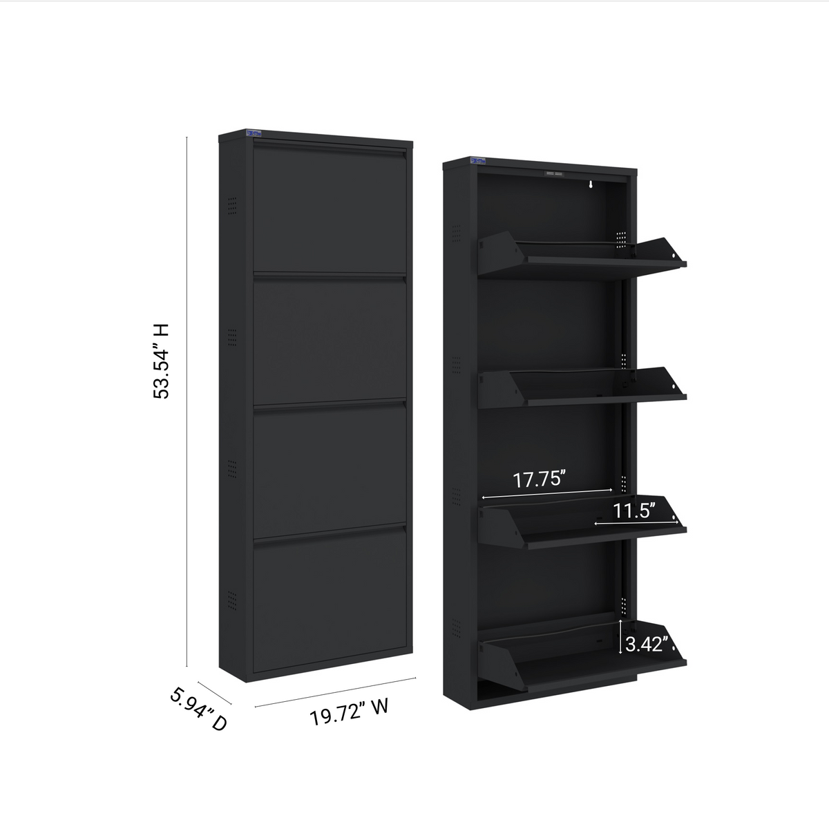 4 Door Metal Shoe Cabinet With Side Ventilation - AYK