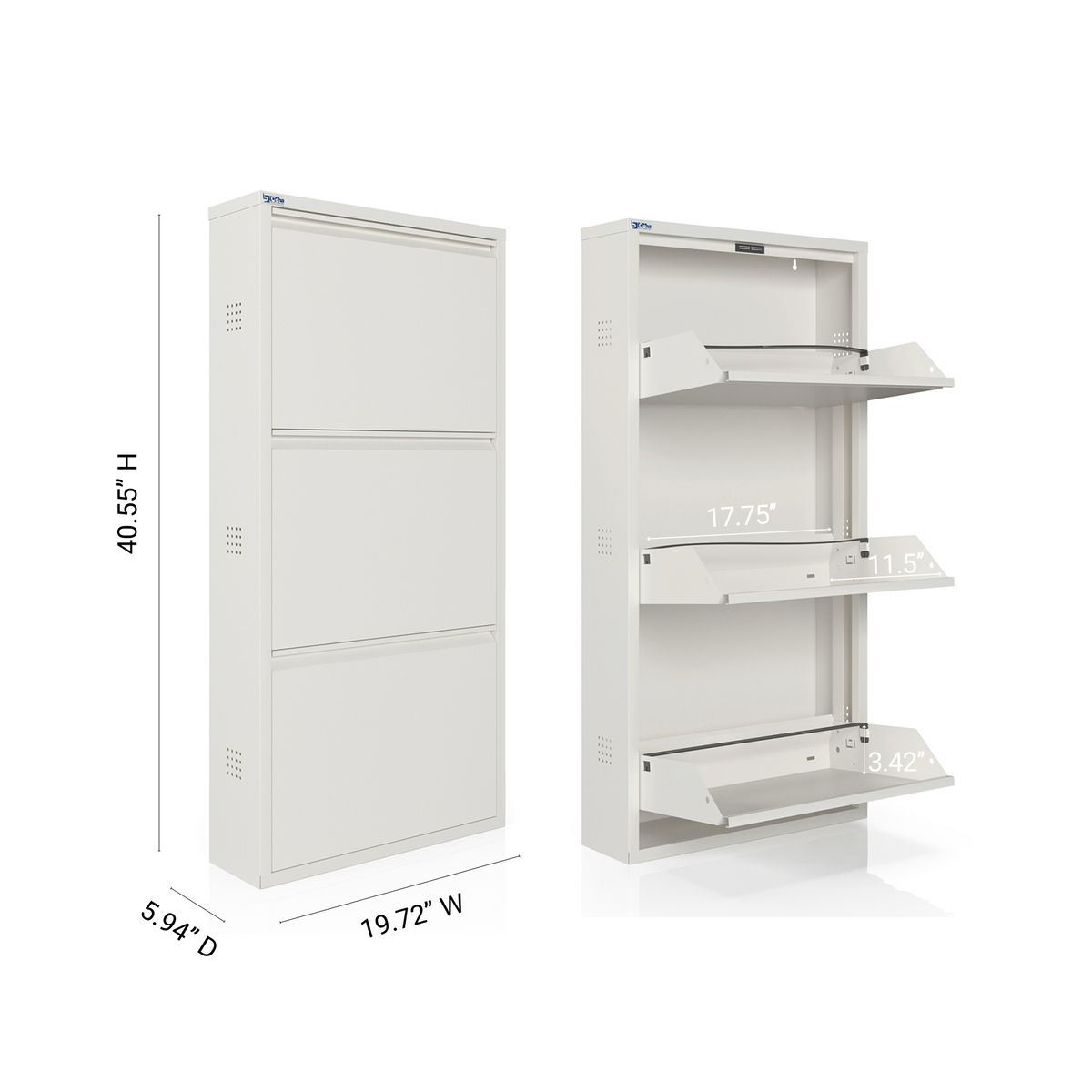 3 Door Metal Shoe Cabinet With Side Ventilation - AYK