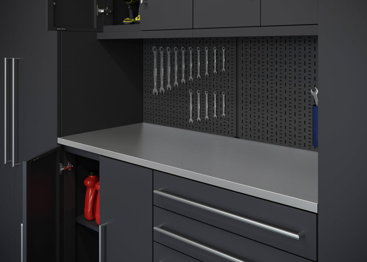 Prestige Series 10pc Cabinet Set with Base, Tool Drawers, Wall Cabinets and 36" Lockers