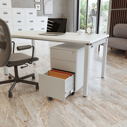 3-Drawer Metal Pedestal With Lock - JMKG