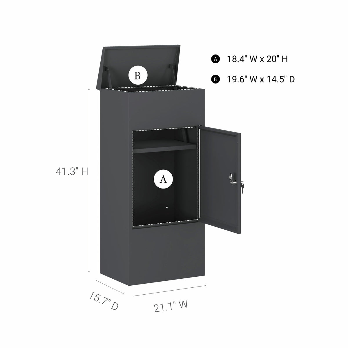 Large Lockable Parcel Drop Box, KPD Series