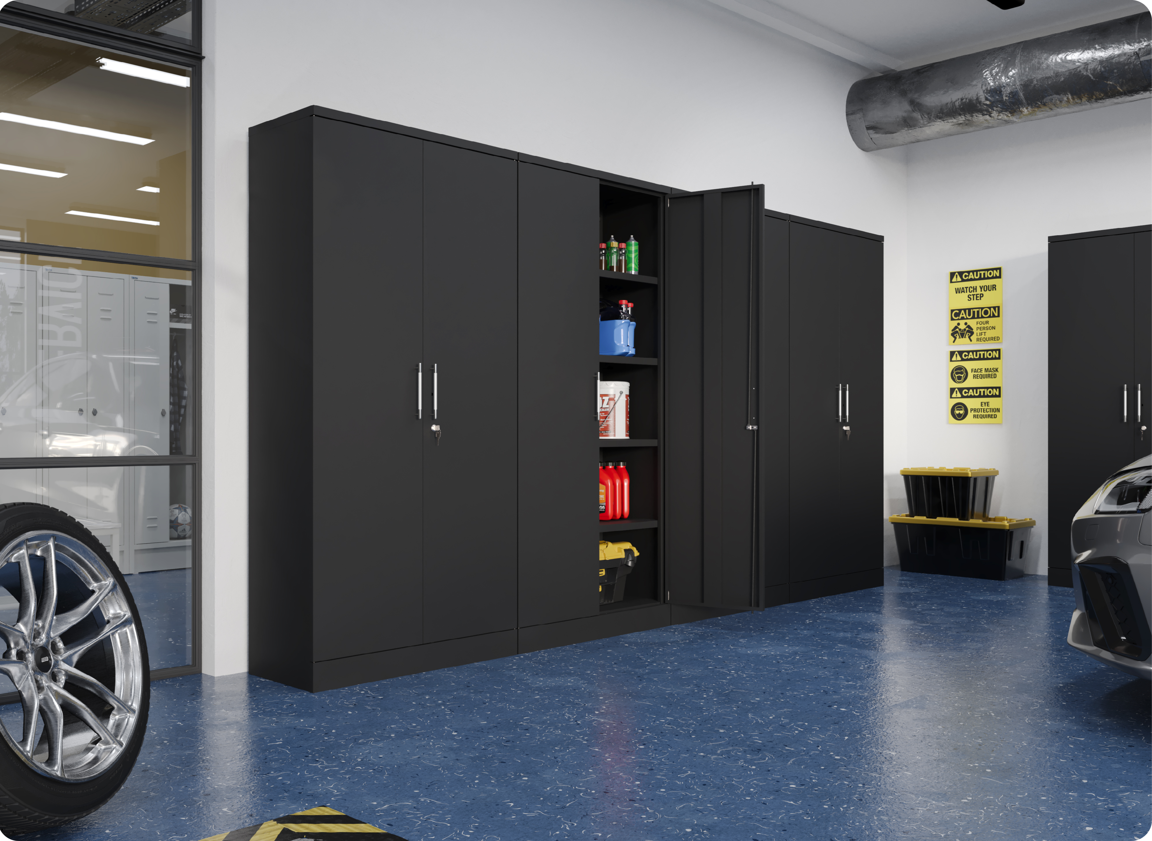 Space Saving Z-Shaped Locker
